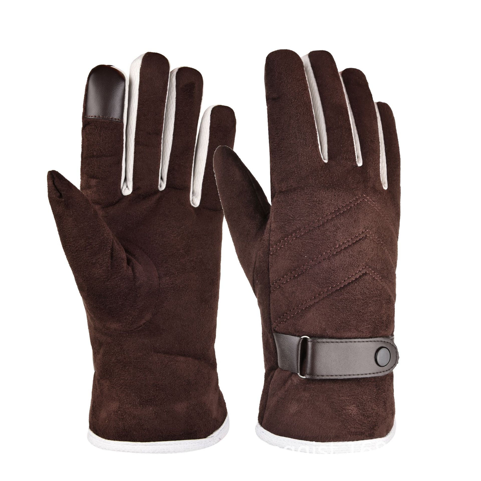 Title 4, Suede cotton motorcycle riding gloves for outdo...