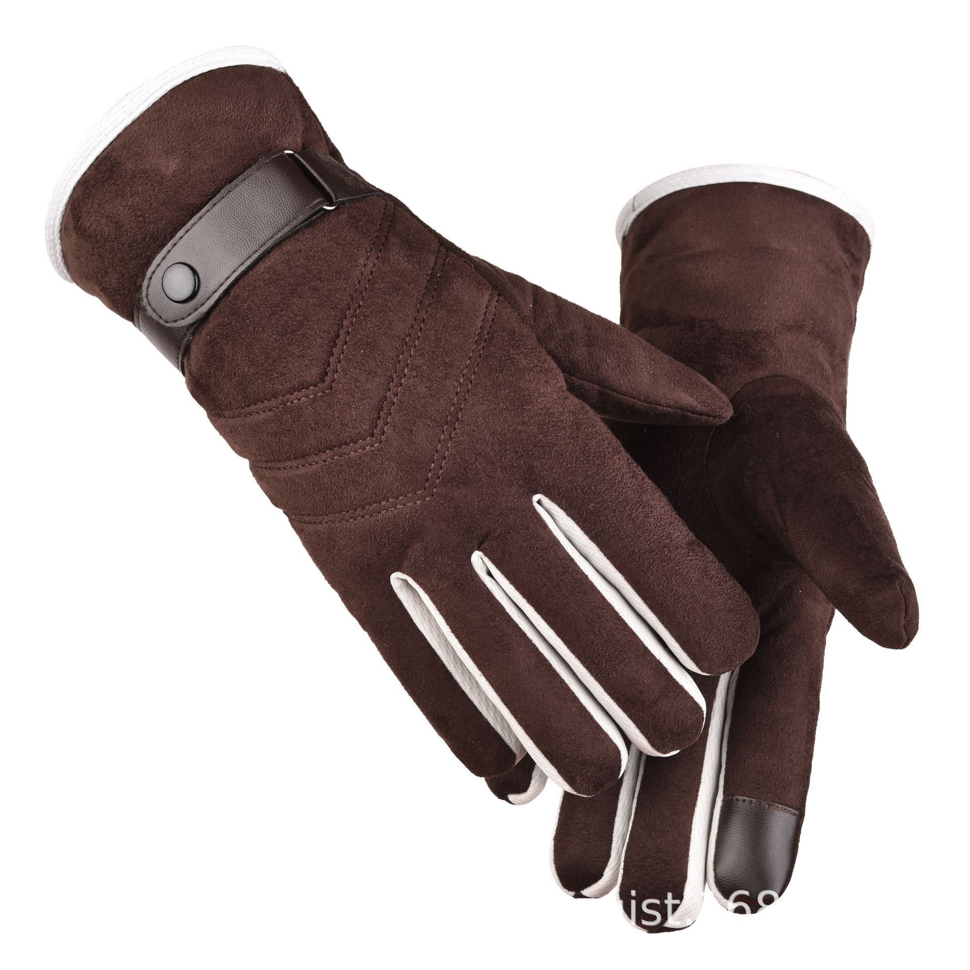 Title 6, Suede cotton motorcycle riding gloves for outdo...