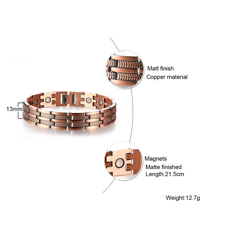 Title 1, High quality red copper magnetic bracelet