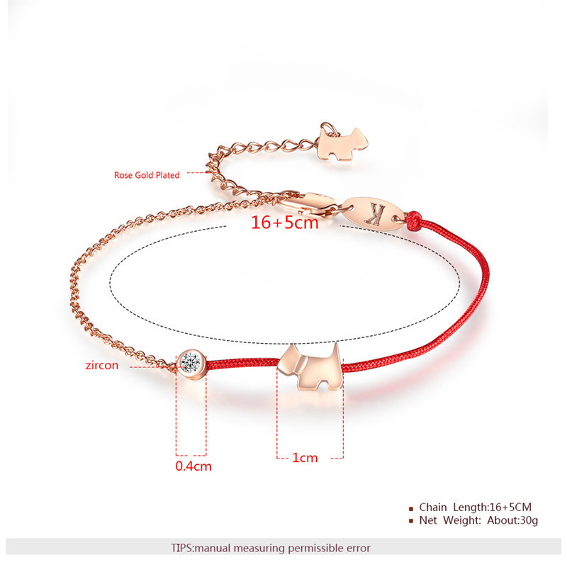 Title 2, The birth year red rope bracelet dog year femal...