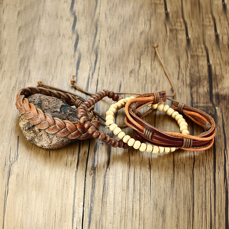 Title 6, Vintage Multi-layer Leather Bracelet (Multiple ...