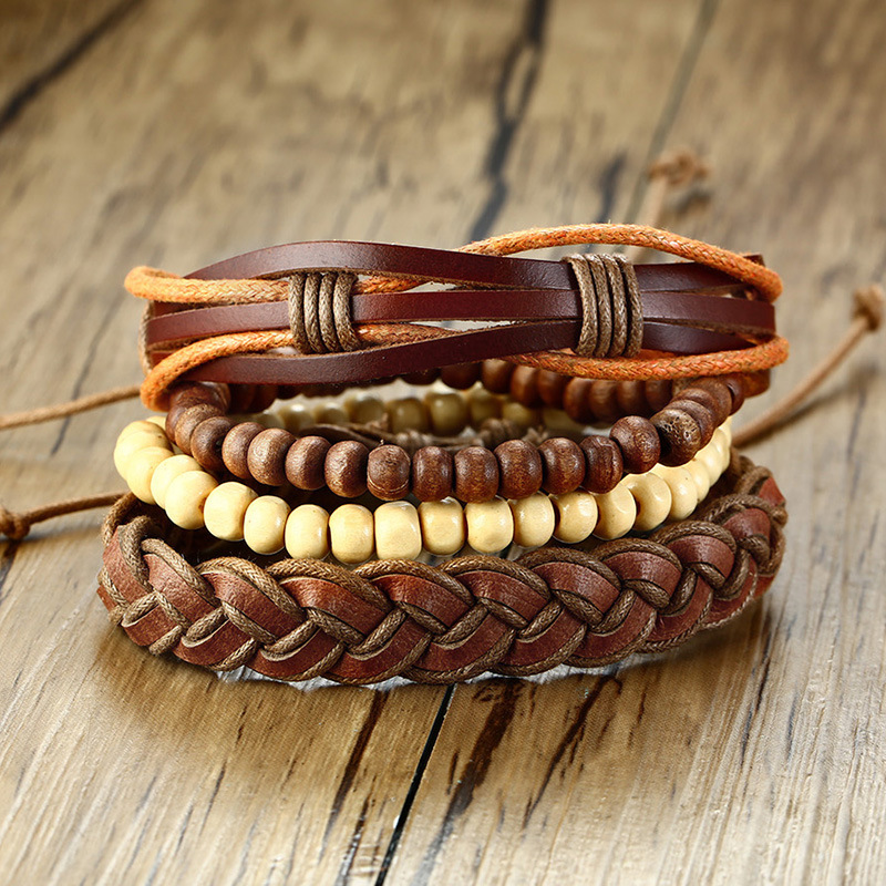 Title 7, Vintage Multi-layer Leather Bracelet (Multiple ...