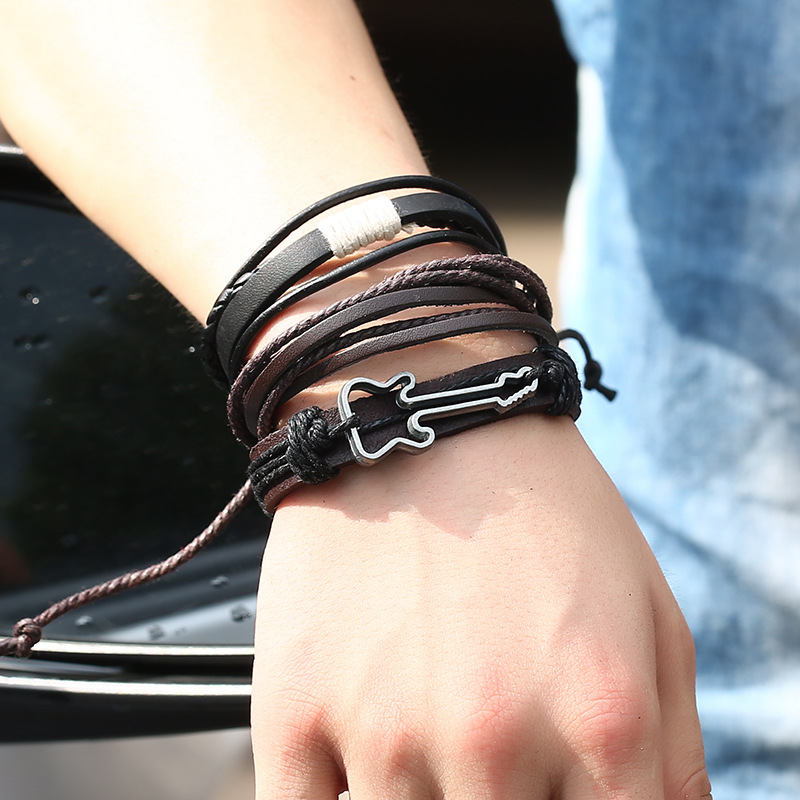 Title 18, Vintage Multi-layer Leather Bracelet (Multiple ...