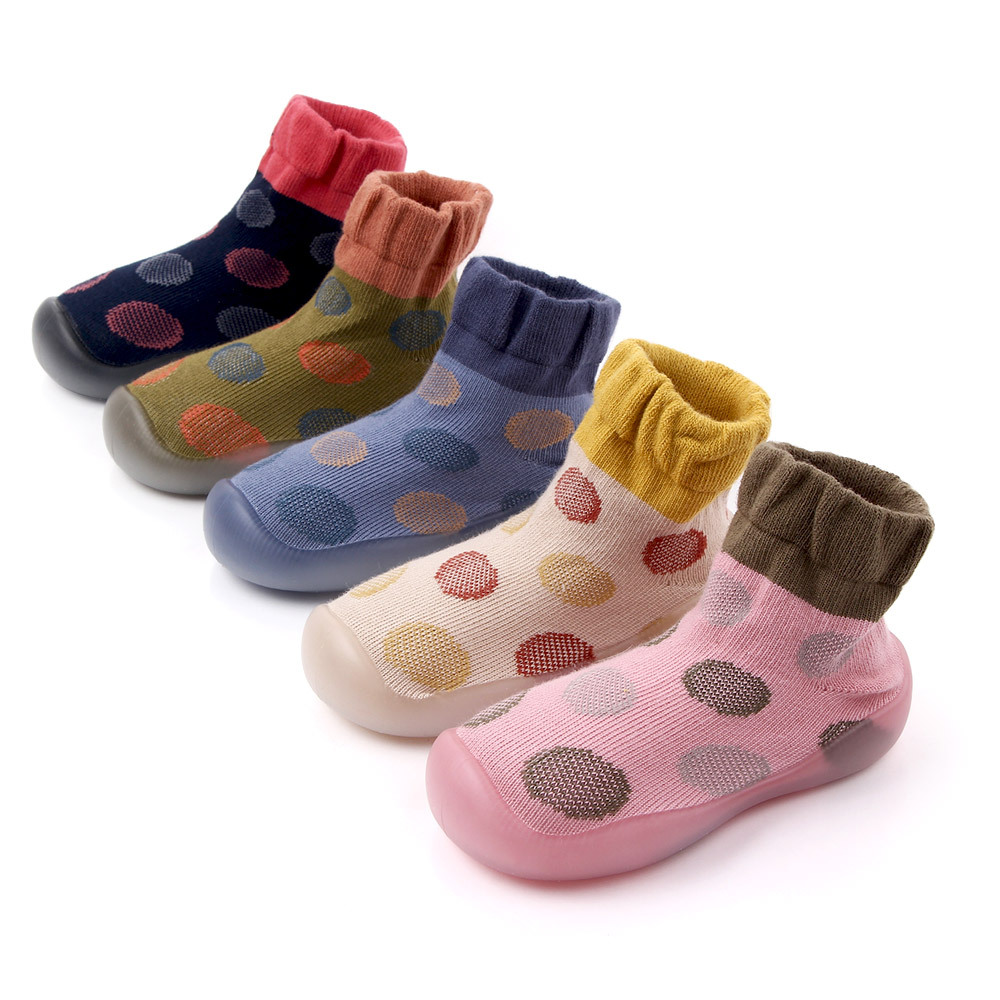 Title 3, Spring and autumn new polka dot baby toddler socks