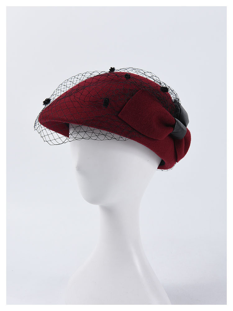 Title 4, Mesh bow wool wool beret