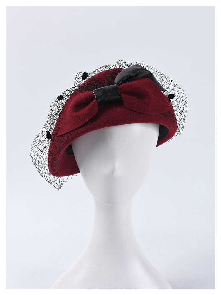 Title 5, Mesh bow wool wool beret