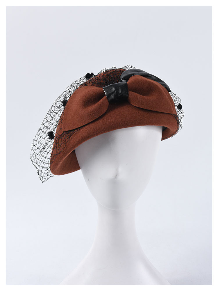 Title 7, Mesh bow wool wool beret