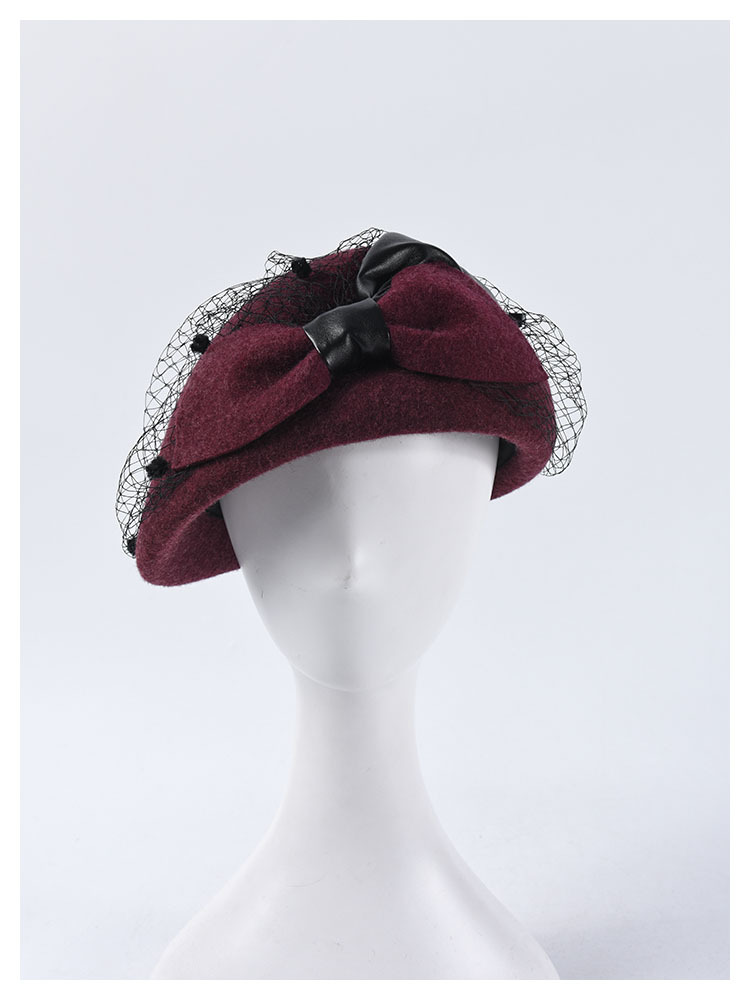 Title 9, Mesh bow wool wool beret