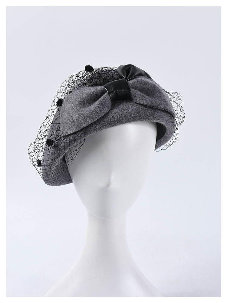 Title 13, Mesh bow wool wool beret