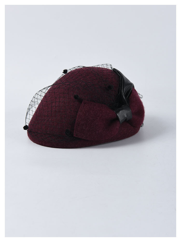 Title 16, Mesh bow wool wool beret