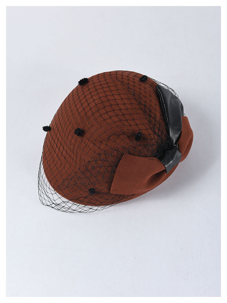 Title 19, Mesh bow wool wool beret