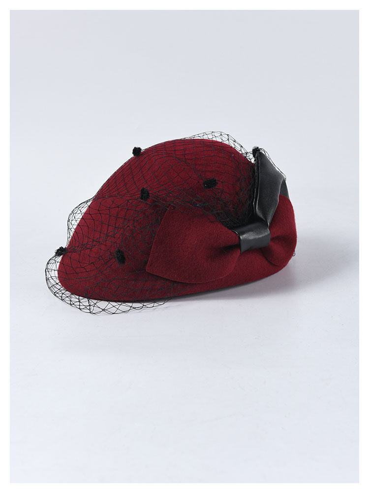 Title 20, Mesh bow wool wool beret