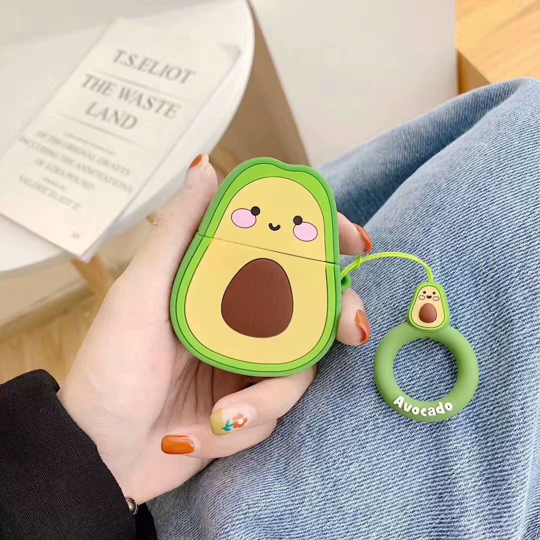 Title 3, Avocado cartoon earphone set Enjoy your music i...