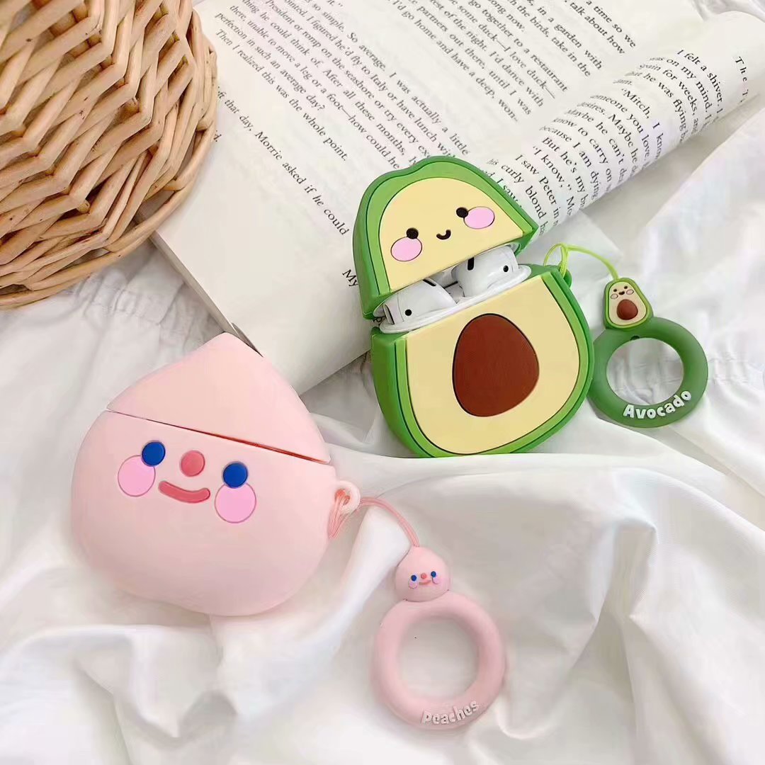 Title 7, Avocado cartoon earphone set Enjoy your music i...