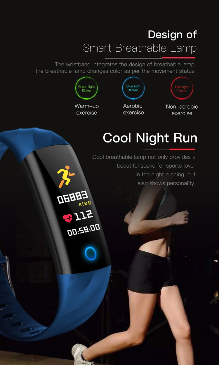 Multiple Sports Modes Smart Bracelet S5  Fitness Tracker Band With  IP67 Waterproof