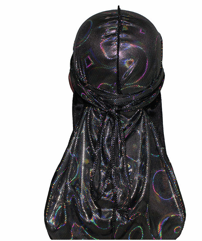 Title 1, Colorful Sparkly Silky Durags Turban Bandanas H...