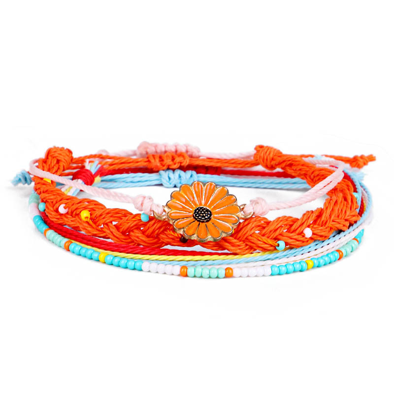 Title 9, Hand-woven bracelet daisy sunflower