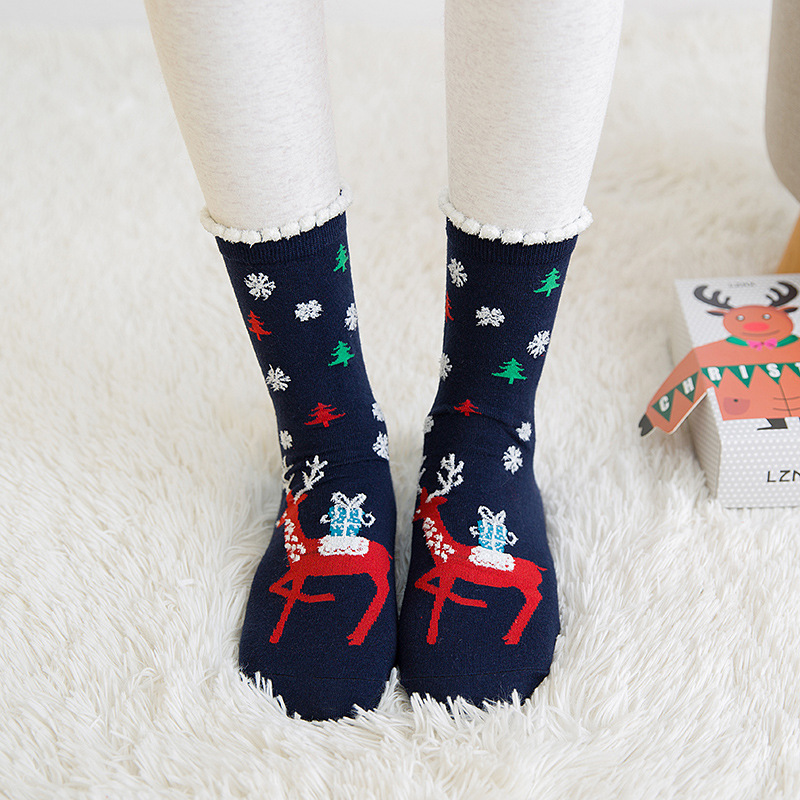 Title 8, Cute Coral Fleece Christmas Socks Thickened War...