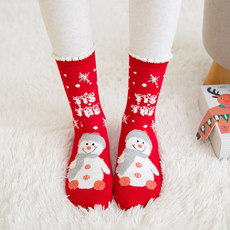 Title 9, Cute Coral Fleece Christmas Socks Thickened War...