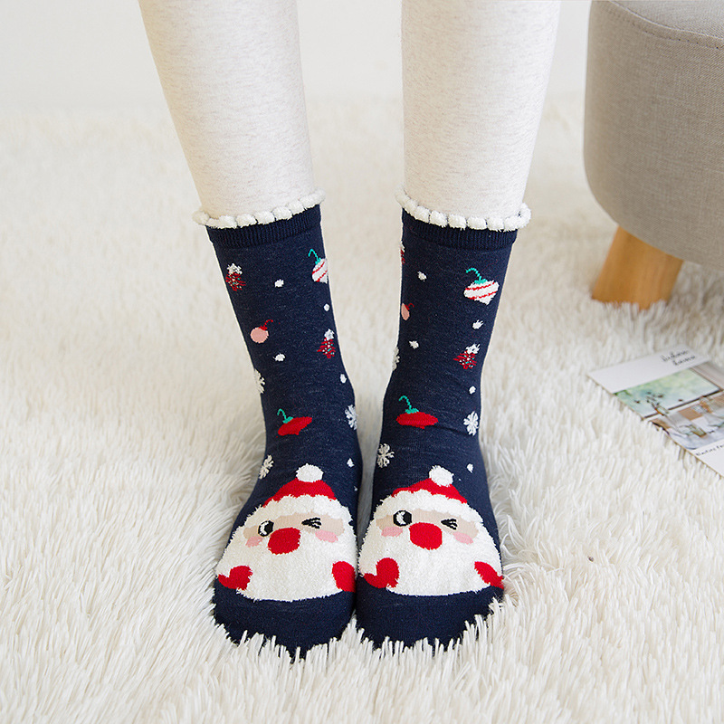 Title 10, Cute Coral Fleece Christmas Socks Thickened War...