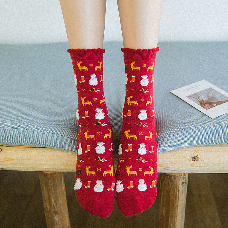 Title 12, Cute Coral Fleece Christmas Socks Thickened War...