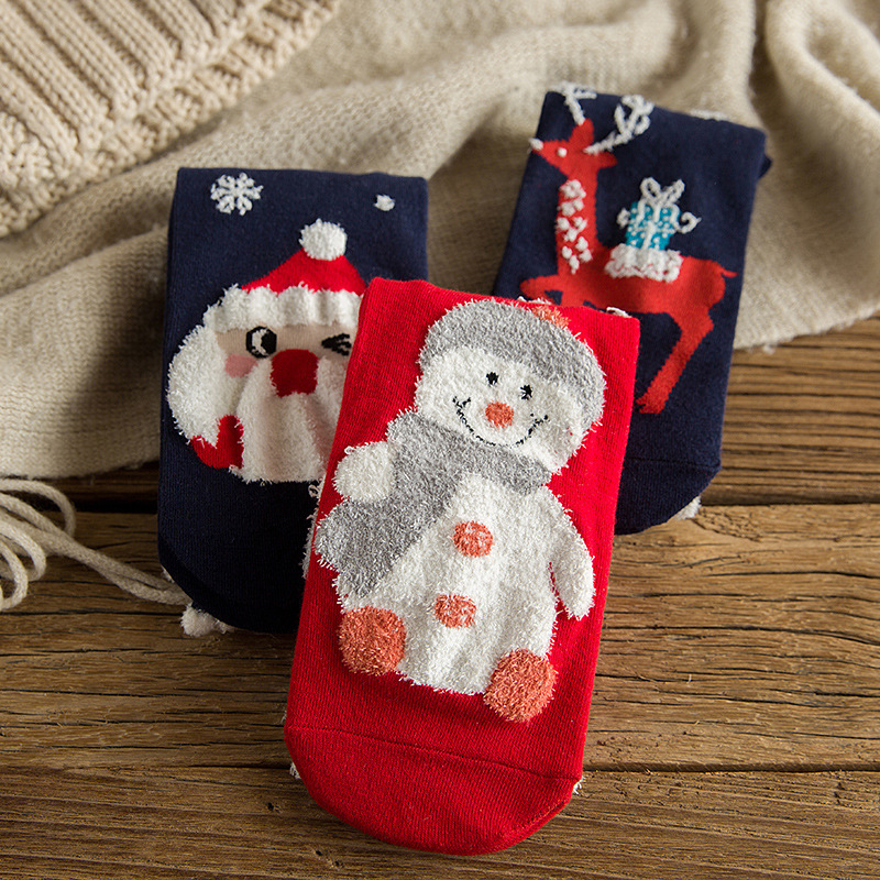 Title 19, Cute Coral Fleece Christmas Socks Thickened War...