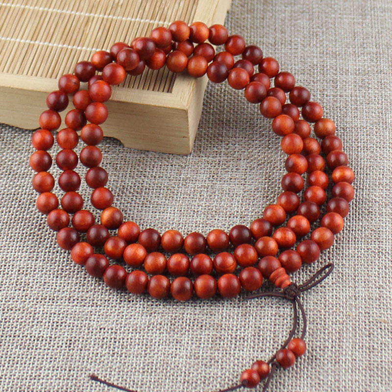 Wood Bracelet 108 Buddha Beads Necklace