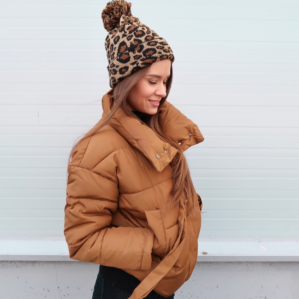 Title 3, Bonnet en tricot léopard pour femmes