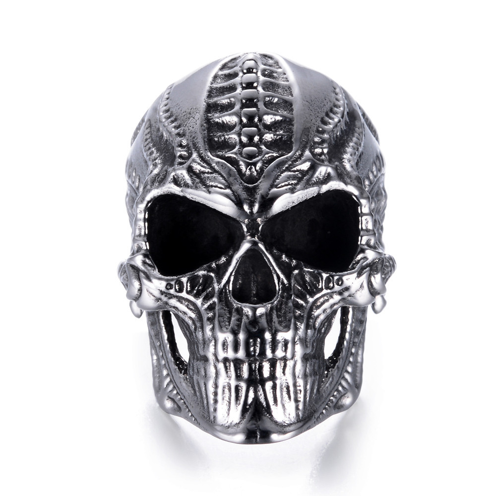 Title 1, Skull punk ring heren hiphop, een unieke ring v...