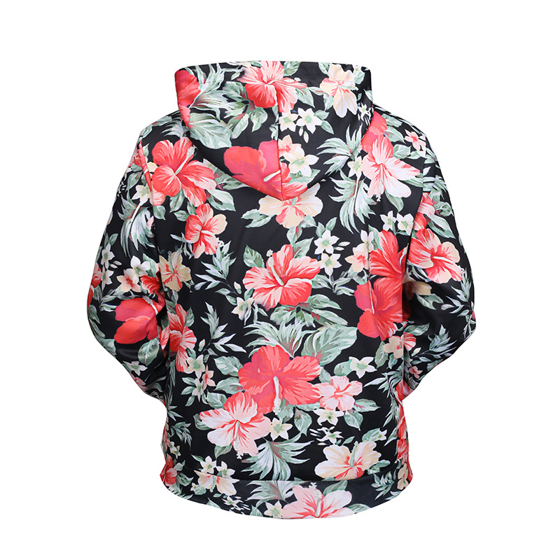 Title 2, Printed fashion floral warm couple hoodie