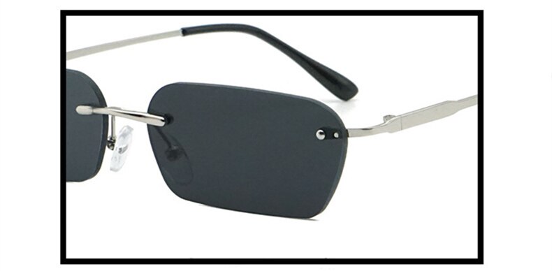 Title 3, Rectangle Rimless Sunglasses