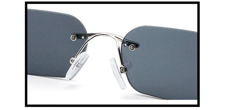 Title 4, Rectangle Rimless Sunglasses