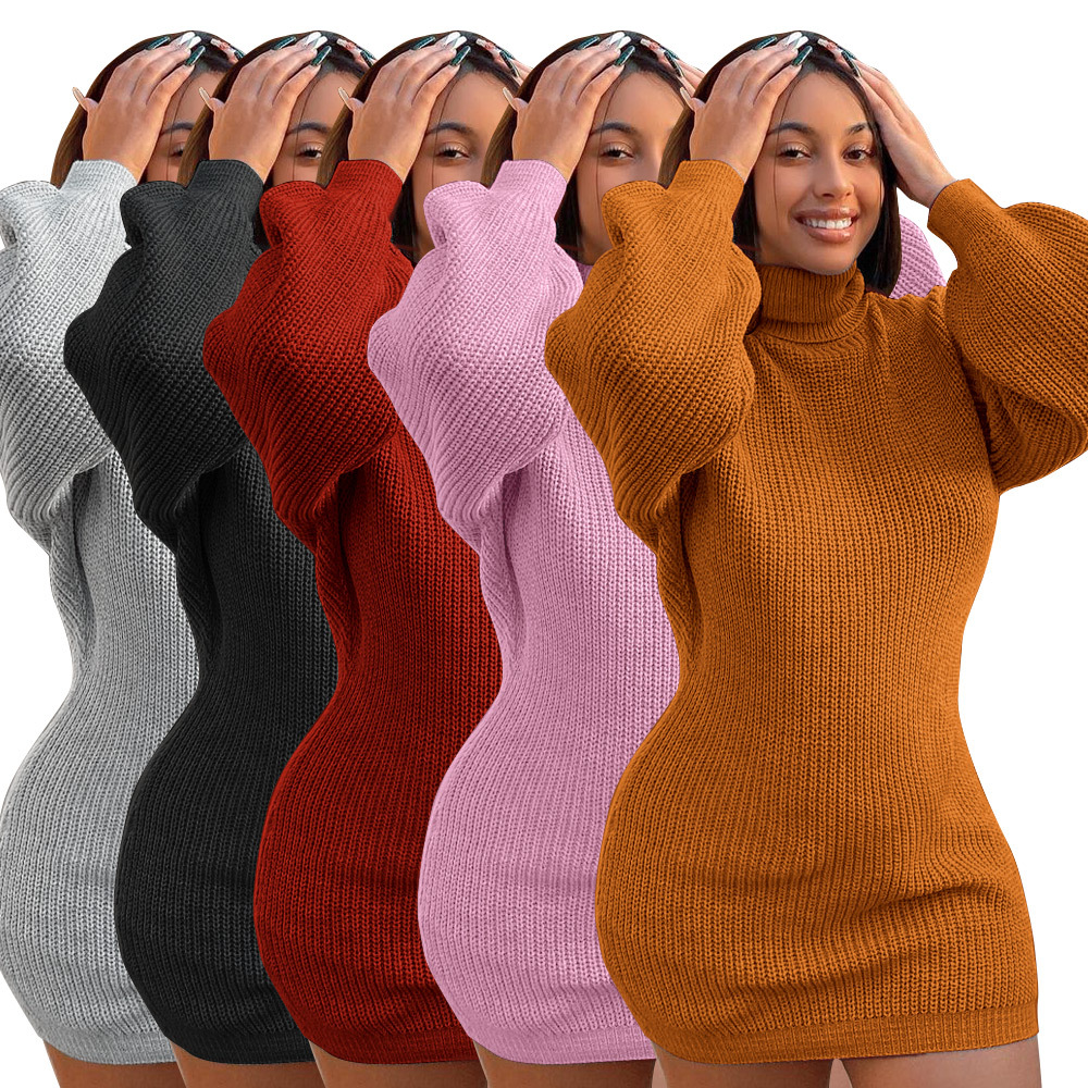 Title 35, European And American Solid Color Turtleneck Sw...