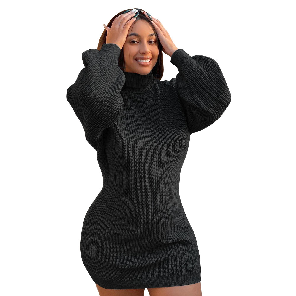 Title 43, European And American Solid Color Turtleneck Sw...