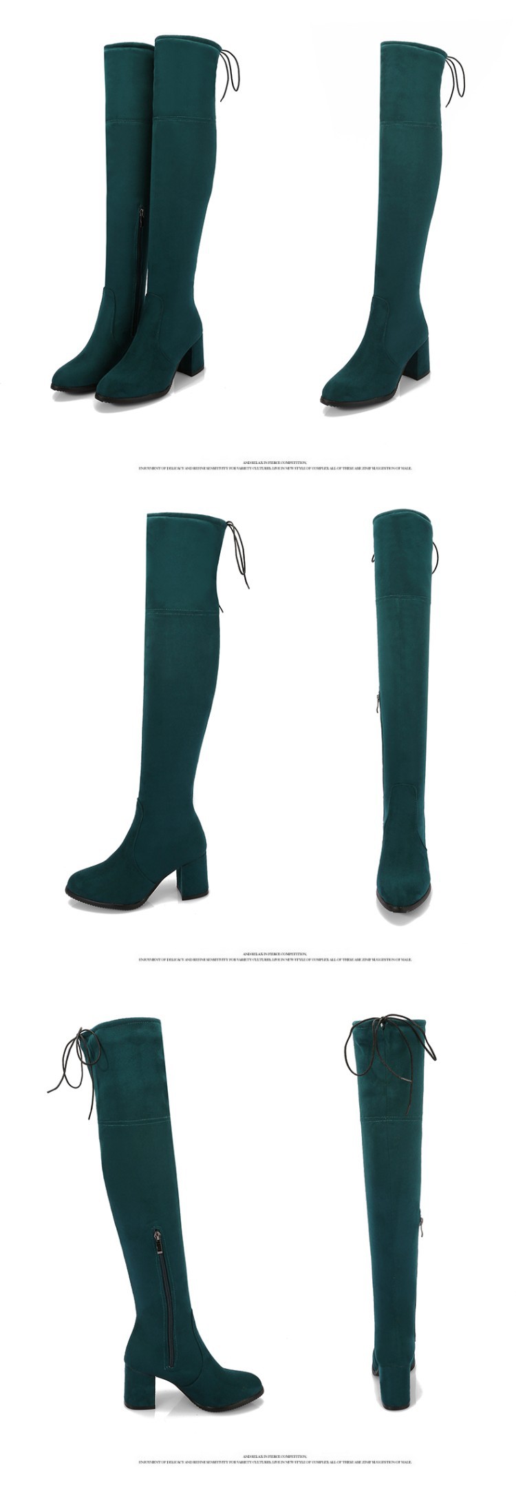 Title 2, Winter warm high-heeled thick-heeled over-the-k...