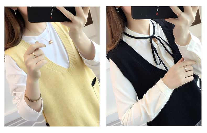 Title 3, Loose Lazy Style Sweater Vest Vest Women Pullover