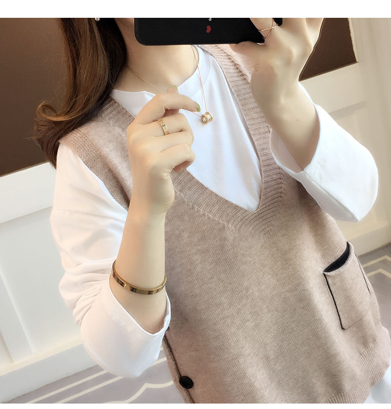 Title 4, Loose Lazy Style Sweater Vest Vest Women Pullover