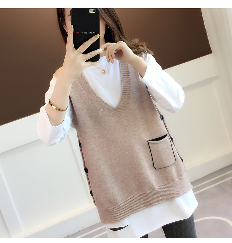 Title 6, Loose Lazy Style Sweater Vest Vest Women Pullover