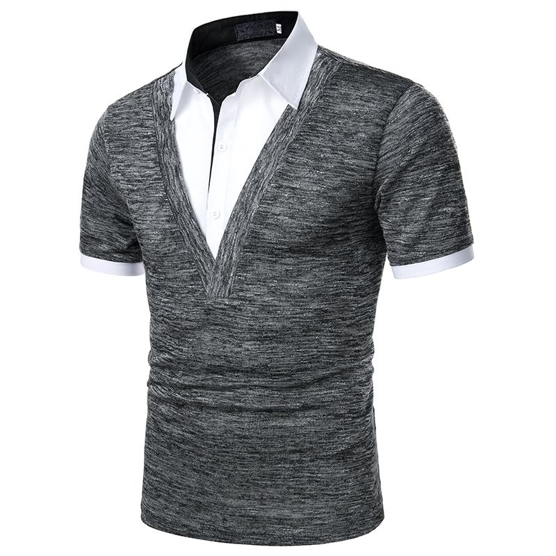 Title 14, Herren Kurzarm-Shirt mit zweifarbiger Stegband-...