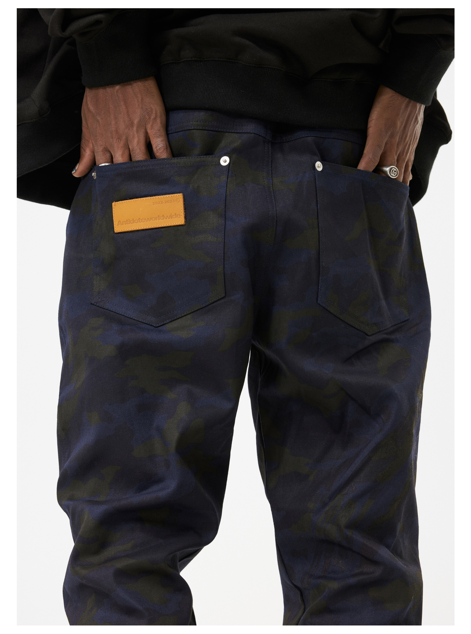 Title 5, Camouflage Straight Loose Mens Casual Pants. C...