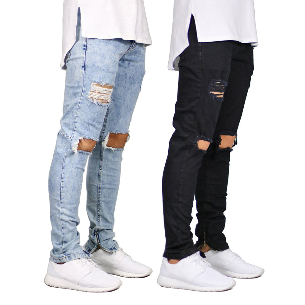 Title 7, Mens Ripped Slim Jeans