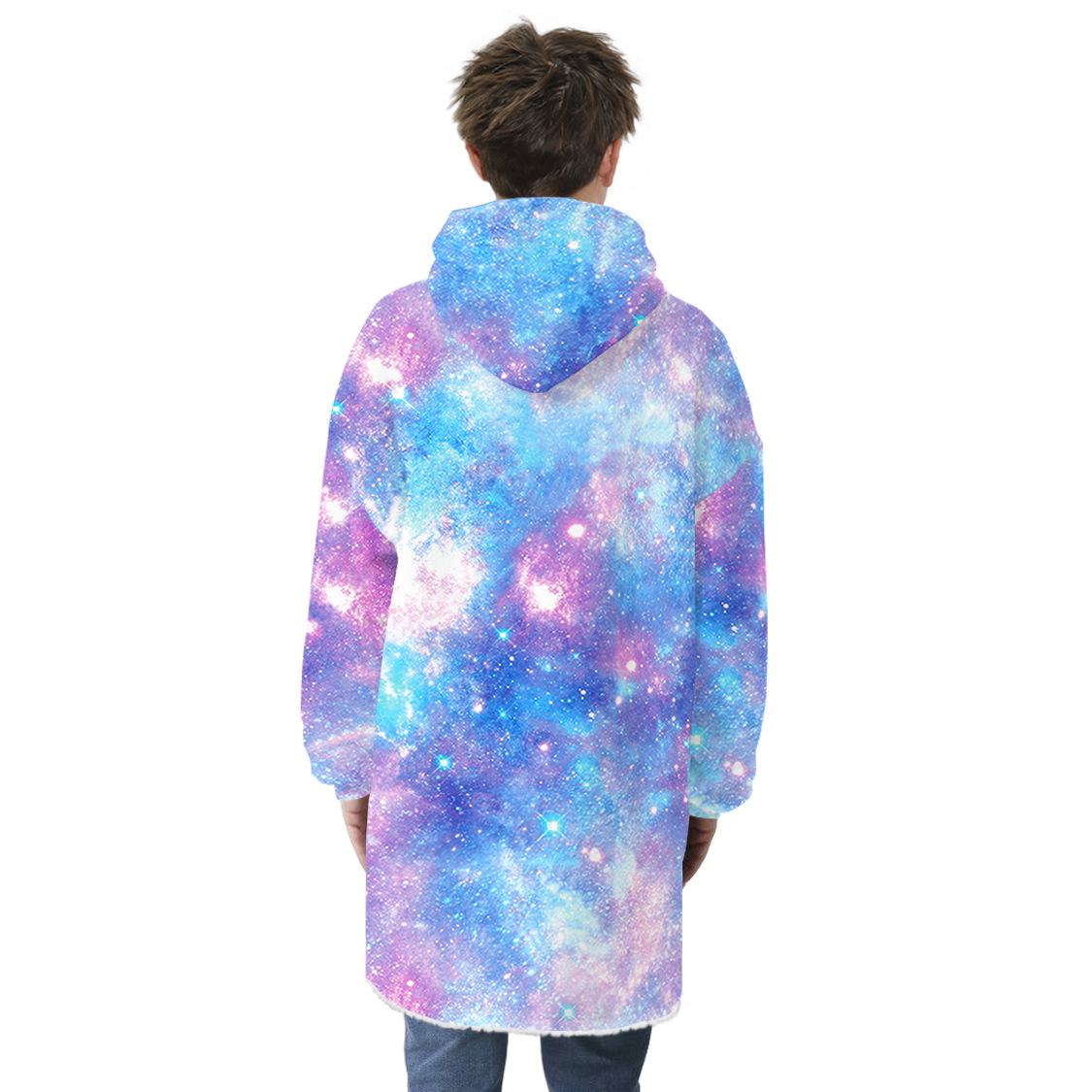 Title 16, Starry Sky Digital Printed Mink Fleece Hooded S...