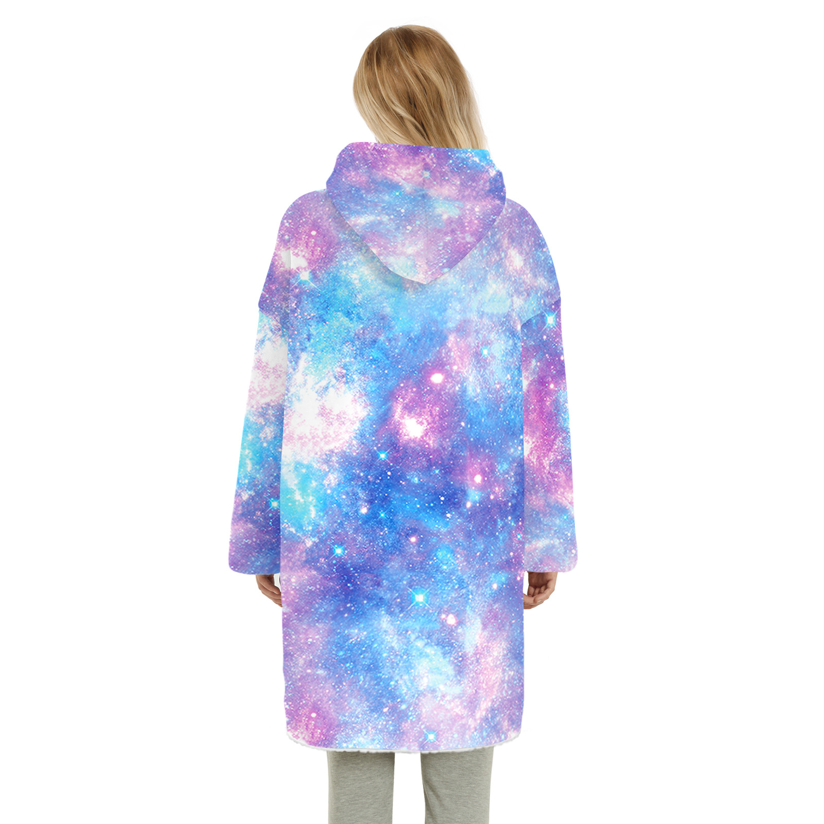 Title 19, Starry Sky Digital Printed Mink Fleece Hooded S...