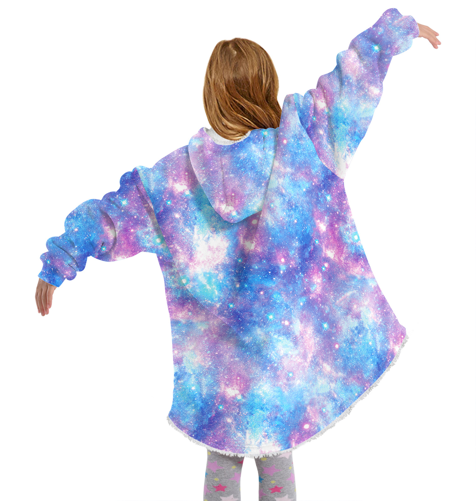 Title 22, Starry Sky Digital Printed Mink Fleece Hooded S...