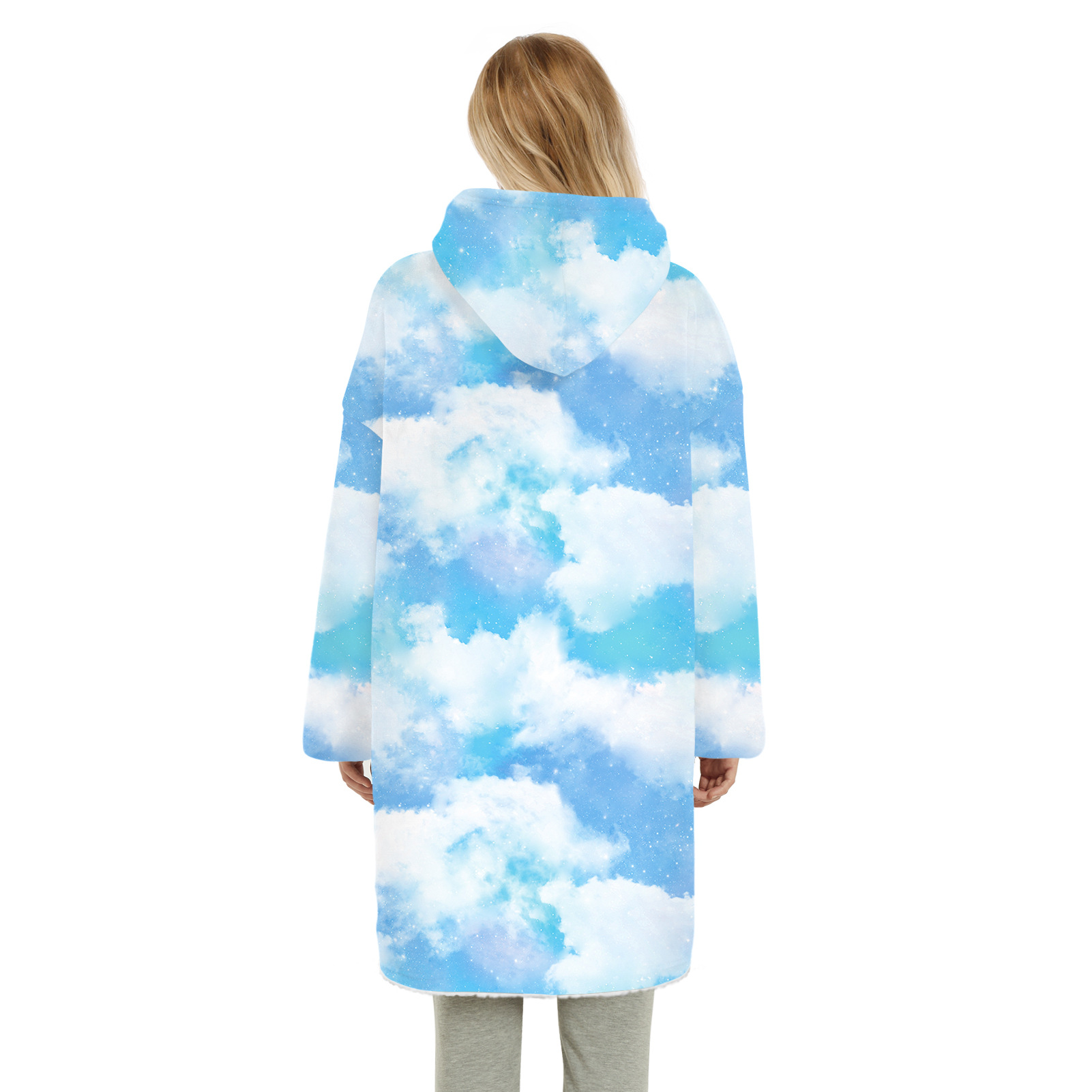 Title 48, Starry Sky Digital Printed Mink Fleece Hooded S...