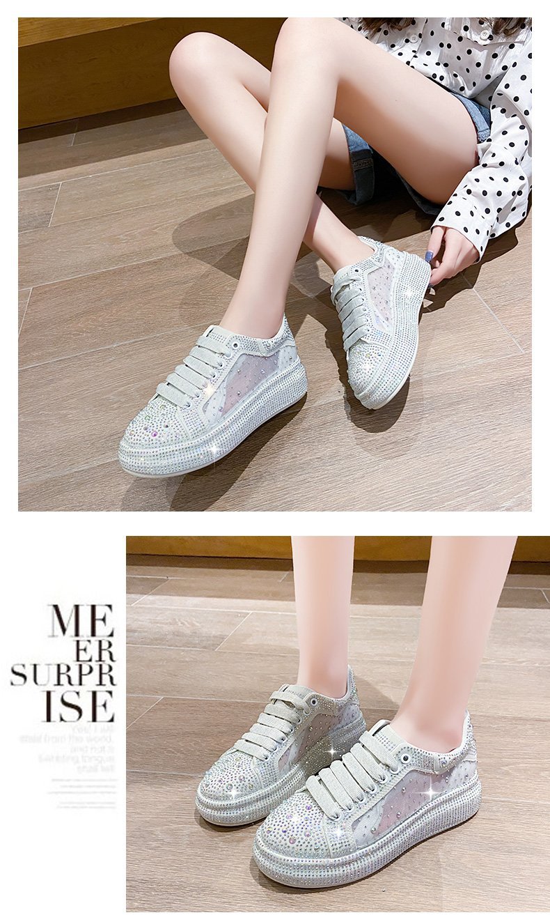 Title 10, New Style Rhinestone Lace-up Breathable Casual ...