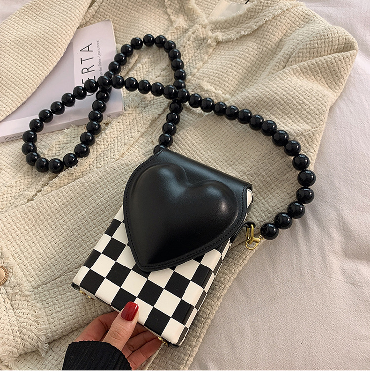 Title 7, New Checkerboard Mobile Phone Bag Shoulder Mess...