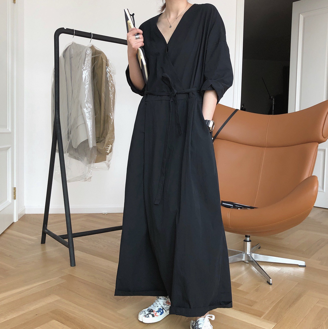 V-Neck Wide-Leg Jumpsuit, picture 8 of 8