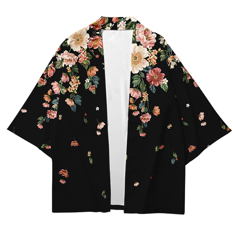 Title 5, Flower And Plant Kimono Digital Printing Perfor...