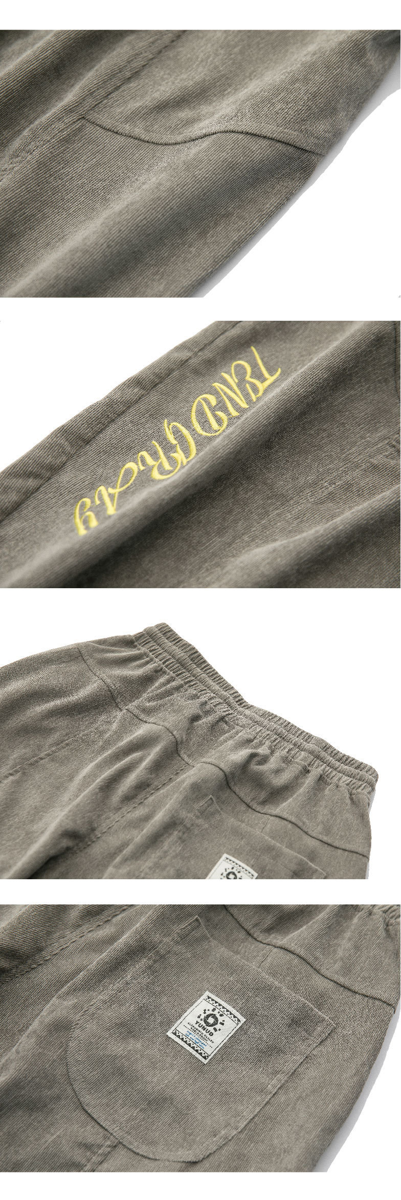 Title 9, Vintage Letter Embroidered Corduroy Slacks Boys...